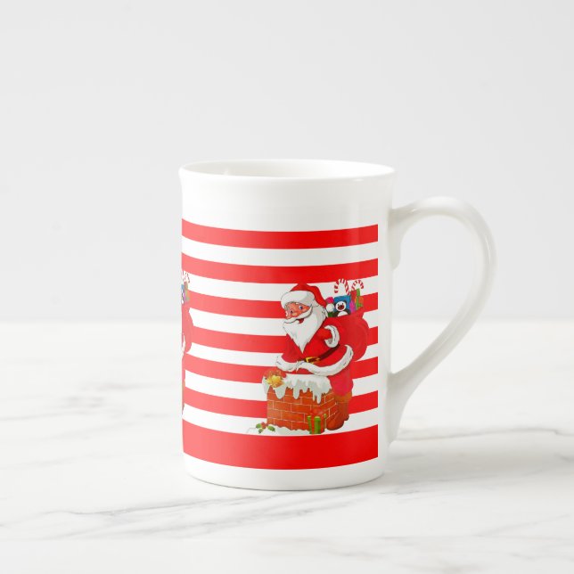 Porcelana Caneca de Natal, Papai Noel, Feliz Natal (Direita)