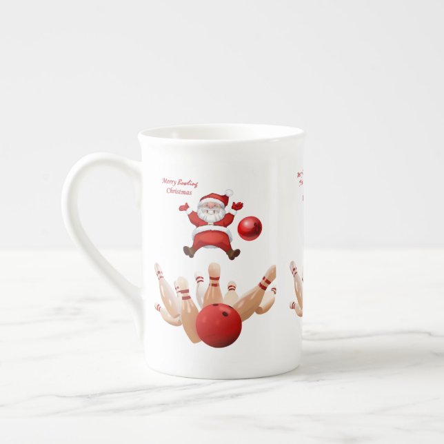 Porcelana Caneca de Natal, Papais noeis, Boliches de Natal F (Esquerda)