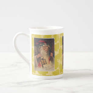 Porcelana Caneca de Natal, Papais noeis de Vintage, Feliz Na