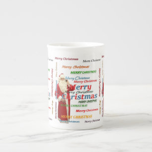 Porcelana Caneca de Natal, Papais noeis, Feliz Natal