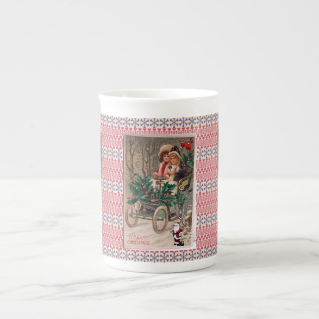 Porcelana Caneca de Natal, Vintage (Frente)