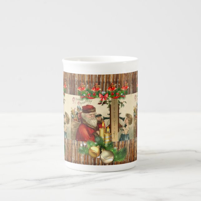Porcelana Caneca de Natal, Vintage (Frente)