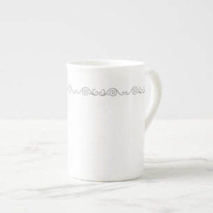 Porcelana Caneca de prata da especialidade do trabalho do