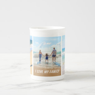 Porcelana Caneca de Presente de Colagem de Fotos da Sua Famí