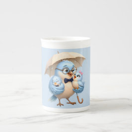 Porcelana Caneca Especial Papai Pássaro Design de Família Do