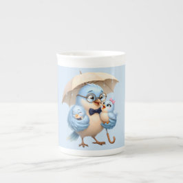 Porcelana Caneca Especial Papai Pássaro Design de Família Do