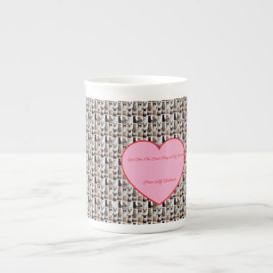 Porcelana Caneca Especializada com padrão de foto de gato Co