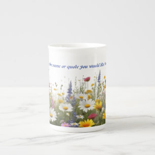 Porcelana Caneca expressa com design de flores