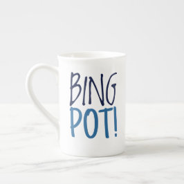Porcelana Caneca Grande de Latte - Bing Pot!