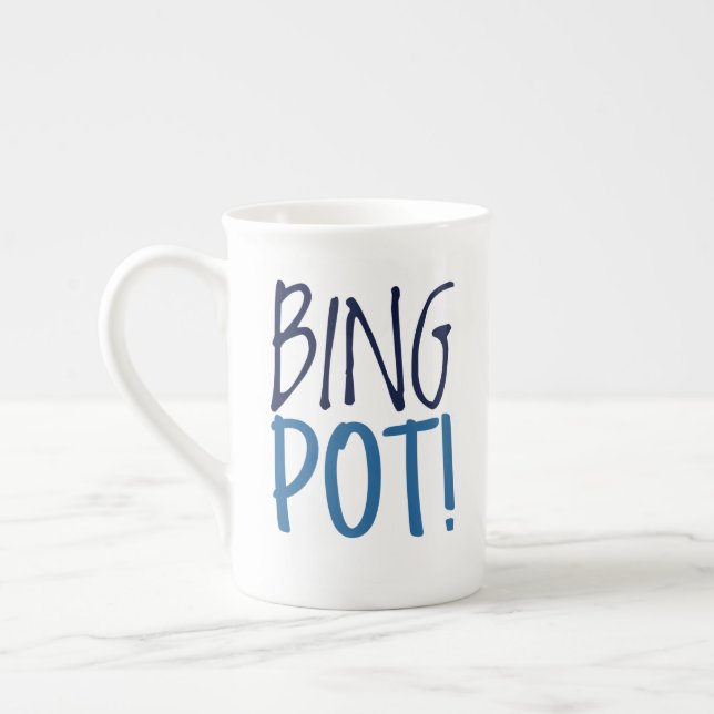 Porcelana Caneca Grande de Latte - Bing Pot! (Esquerda)