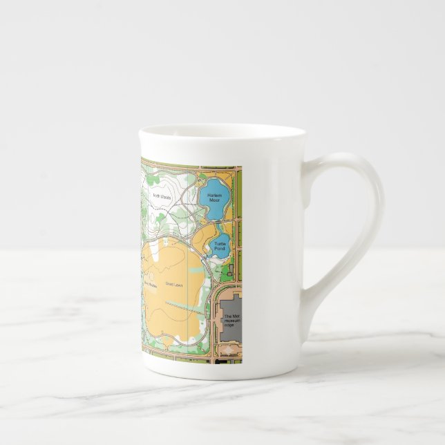 Porcelana Caneca - mapa de orientação do Central park (Direita)