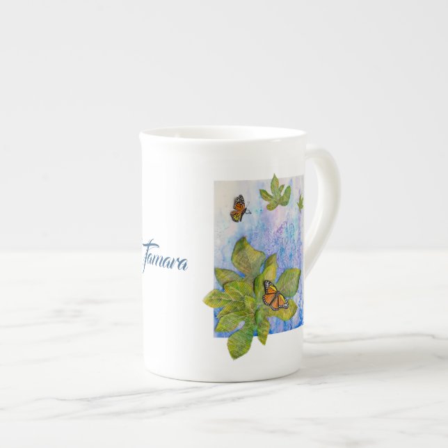 Porcelana Caneca personalizada de China de osso com (Frente Esquerda)