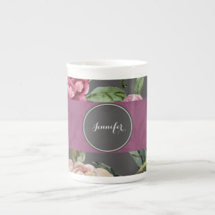 Porcelana Caneca personalizada floral boémia de China de