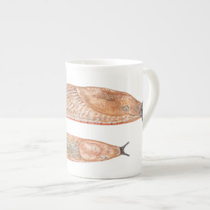Porcelana Caneca "vermelha" de China de osso da aguarela da