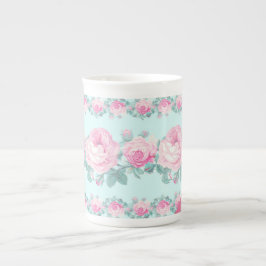 Porcelana Chique personalizado de caneca presente floral par