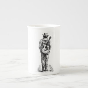 Porcelana Coleção Wanderer – Caneca do Viajante de Guitarra