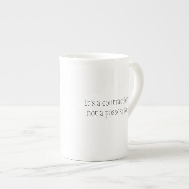 Porcelana "É caneca de uma contração" (Frente Esquerda)