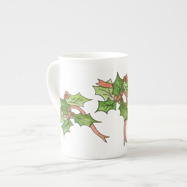 Porcelana Envolvido Na Caneca De Férias (Frente Esquerda)