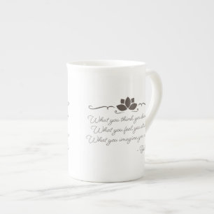 Porcelana Lei de Buddha da caneca de café de China de osso