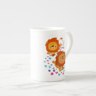 Porcelana Leões De Cartoon Bonitos Na Caneca China Do Jardim