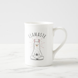Porcelana Llama yoga posou com llamaste caneca de café