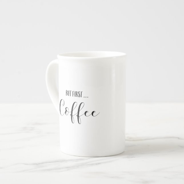Porcelana Mas primeira caneca de café (Frente Esquerda)