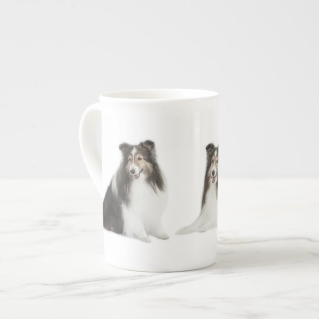 Porcelana Mistura de Sheltie & caneca do fósforo (Frente Esquerda)