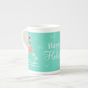 Porcelana Natal Flamingo Feliz Feriados Fosse uma caneca de