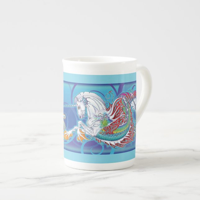 Porcelana Osso 2017 de Hippicorn da caneca do vison China (Frente Esquerda)