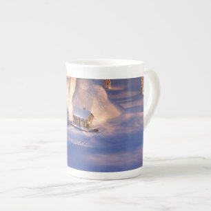 Porcelana Pequena Casa na Caneca de Neve