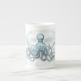 Porcelana Praia azul do oceano do café do chá da caneca de