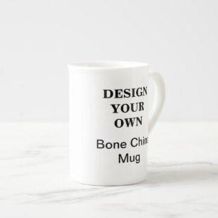 Porcelana Projete sua própria caneca de China de osso -