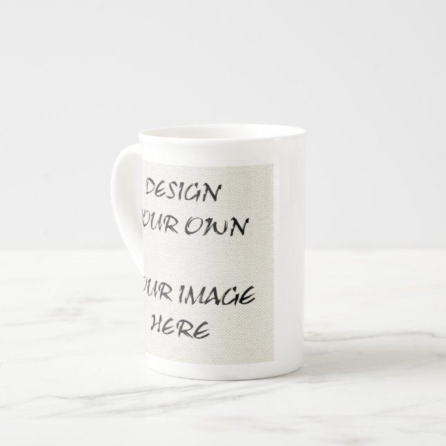 Porcelana Projete sua própria caneca de China de osso (Frente Esquerda)