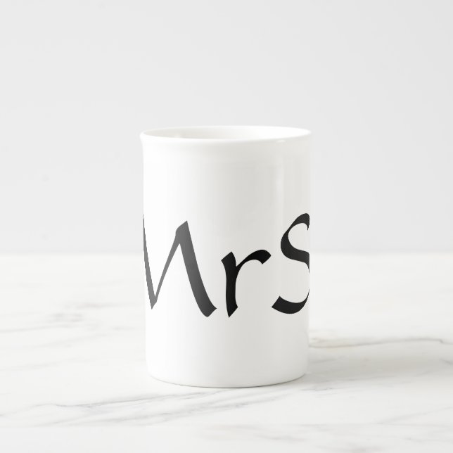 Porcelana Sra. caneca de café de China de osso (Frente)