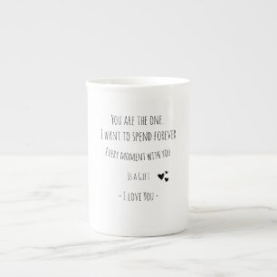 Porcelana Valentine, Você é o que eu quero Caneca de Porcela