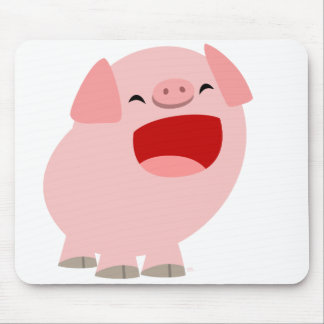 Porco bonito Mousepad do canto dos desenhos
