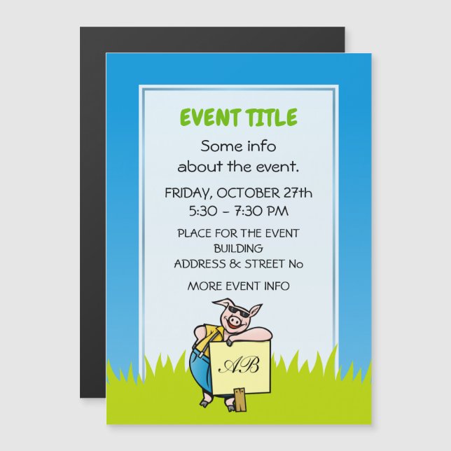 Porco com Sinal (Frente/Verso)