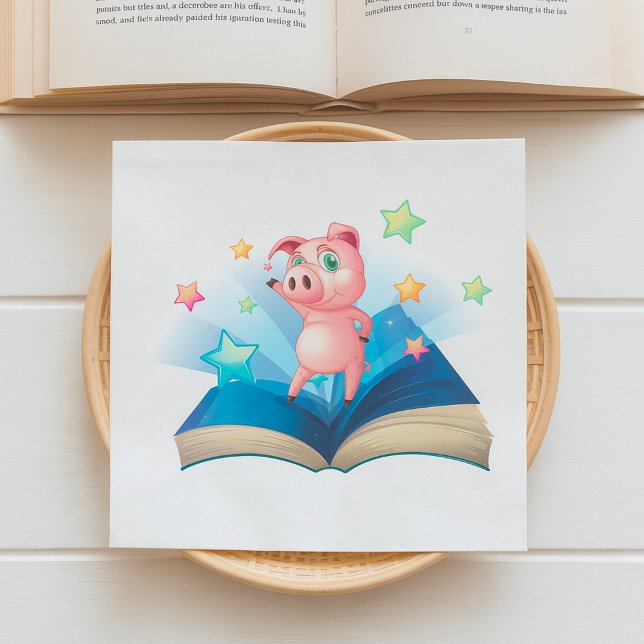 Porco Dançando Em Guardanapos de Livro (Criador carregado)