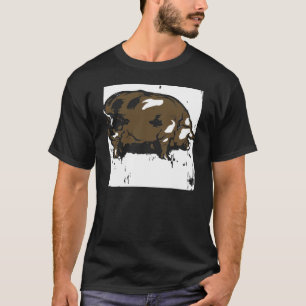 Porco De Madeira Vitoriano Na Camisa T