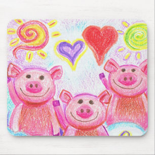 Porco Kooky Mousepad dos amigos