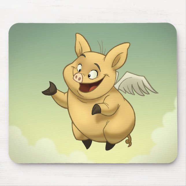Porco Mousepad do vôo (Frente)