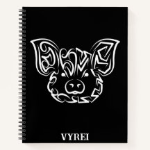 Porco Tribal Negro e Branco