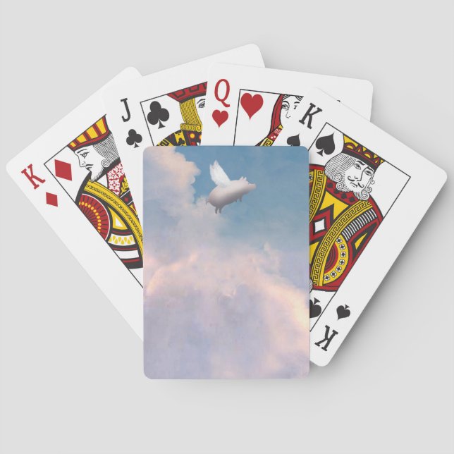porco voador cartas de baralho (Verso)