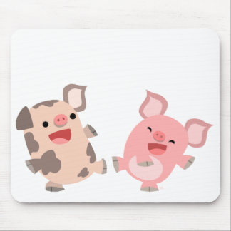 Porcos bonitos Mousepad dos desenhos animados da