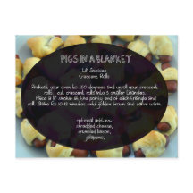 Porcos em um cartão de receita de cobertor