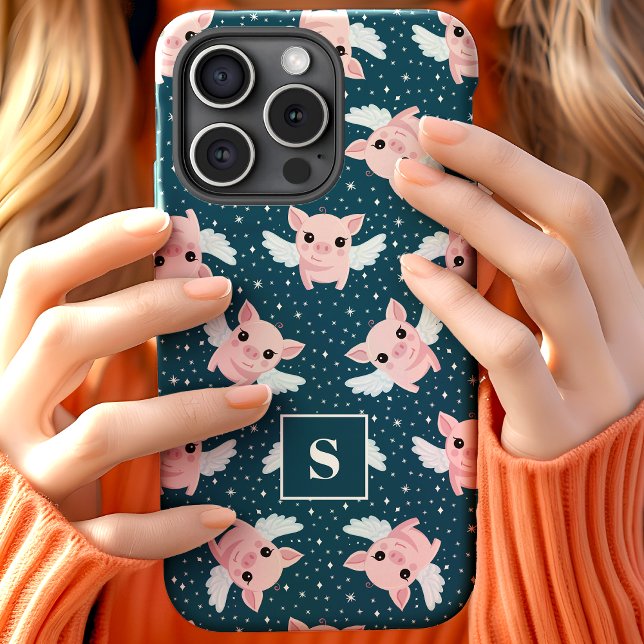 Porcos Voadores Celestiais Estrelados Monogramados (Criador carregado)
