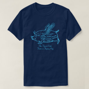 Porcos Voadores Corta Camisa T