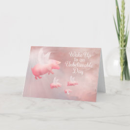 Porcos Voam Um Cartão De Dia Inacreditável