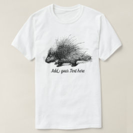 Porcupine Illustração personalizável Mens T-Shirt