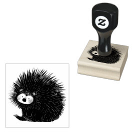 Porcupine Quill Animal Cute | Carimbo de borracha